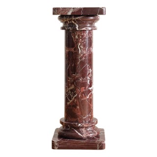 Vintage Marble Pedestal Column For Sale