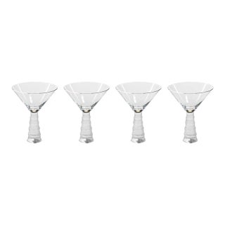Terrell Bamboo Stem Martini Glasses, Set of 4 For Sale