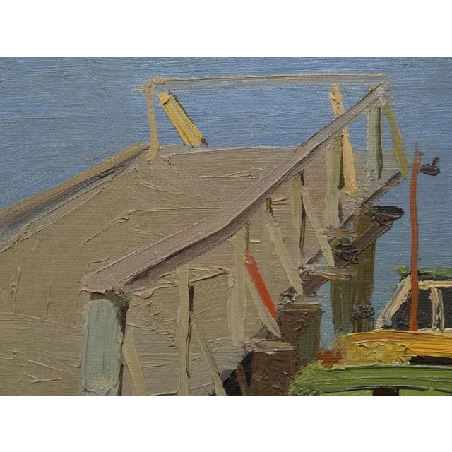 1980s Bruno Celmins, By the Footbridge, Oil on Canvas, 1980s For Sale - Image 5 of 8