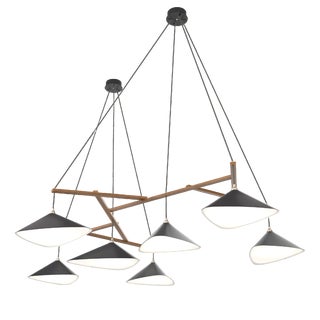 Emily Group of Seven in Semi Matte Paint Pendant from Moss Objects For Sale