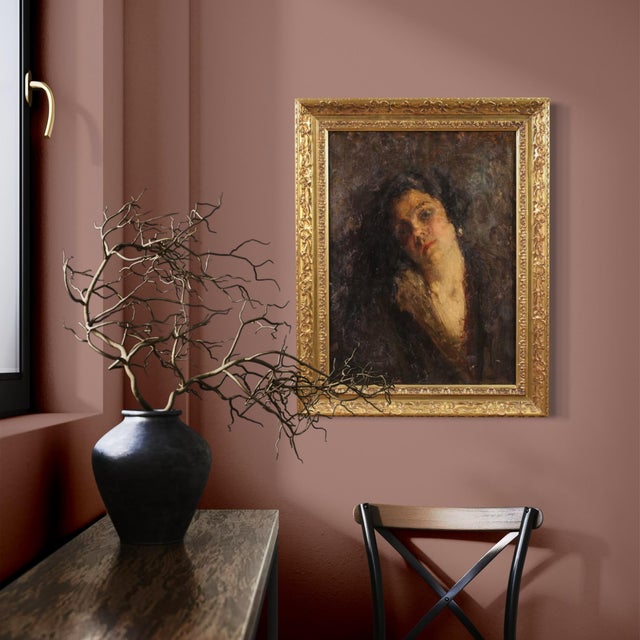 Female Portrait, 1890, Oil on Canvas, Framed For Sale - Image 14 of 16