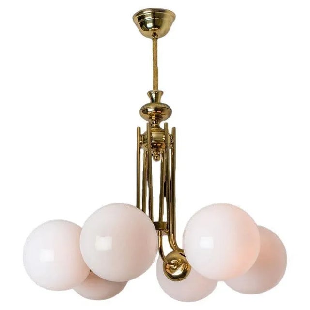 Brass Round Hanging Light from Limburg, 1970s For Sale - Image 9 of 9