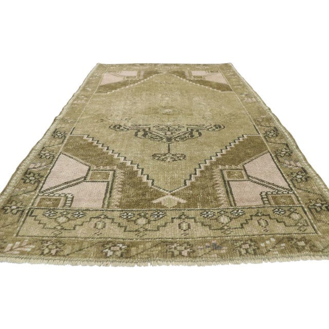 Mid-Century Modern Mid 20th Century Vintage Turkish Kars Rug 02'08 X 04'07 For Sale - Image 3 of 10