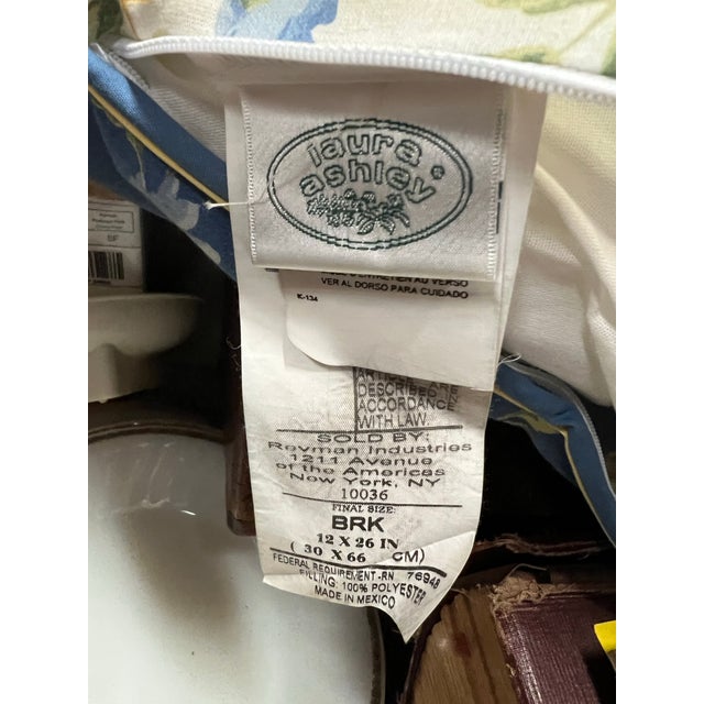 Vintage Laura Ashley Custom Lumbar Pillow For Sale - Image 4 of 6