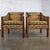 Marvelous vintage pair of chairs with oak frames and floral fabric, selling as frames only. Beautiful condition, keeping...