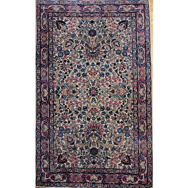 Early 20th Century Early 20th Century Kerman Lavar Rug For Sale - Image 5 of 12