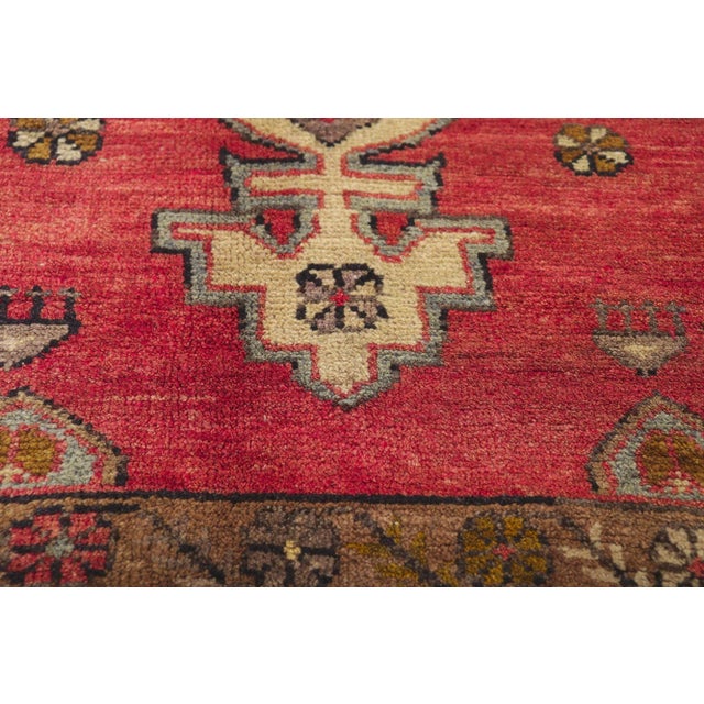 Mid 20th Century Vintage Turkish Oushak Rug - 04'05 X 07'08 For Sale - Image 5 of 10