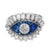 Contemporary Vintage Diamond Sapphire Platinum Ring, Size 7 For Sale - Image 3 of 7
