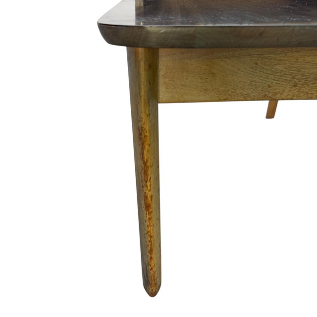 Mersman Mid 20th Century Modern Walnut and Laminate Set Up Side Table For Sale - Image 16 of 18