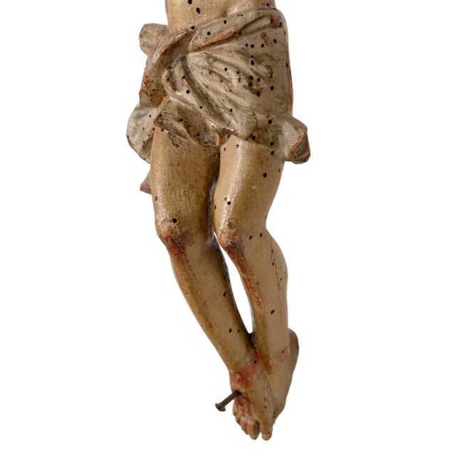 Italian Artist, Corpus Christi Sculpture, 1800s, Polychrome Wood For Sale - Image 4 of 16
