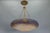 French Art Nouveau pâte de verre pendant, circa 1920. Sculptural pendant light featuring a pâte de verre glass bowl with a...