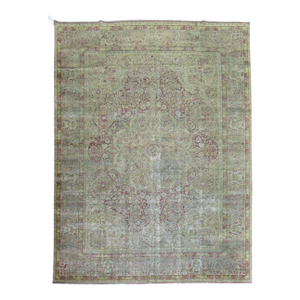Traditional Worn Persian Kerman Room Size Rug