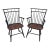 Benchmade Bamboo Style Cherry Armchairs For Sale