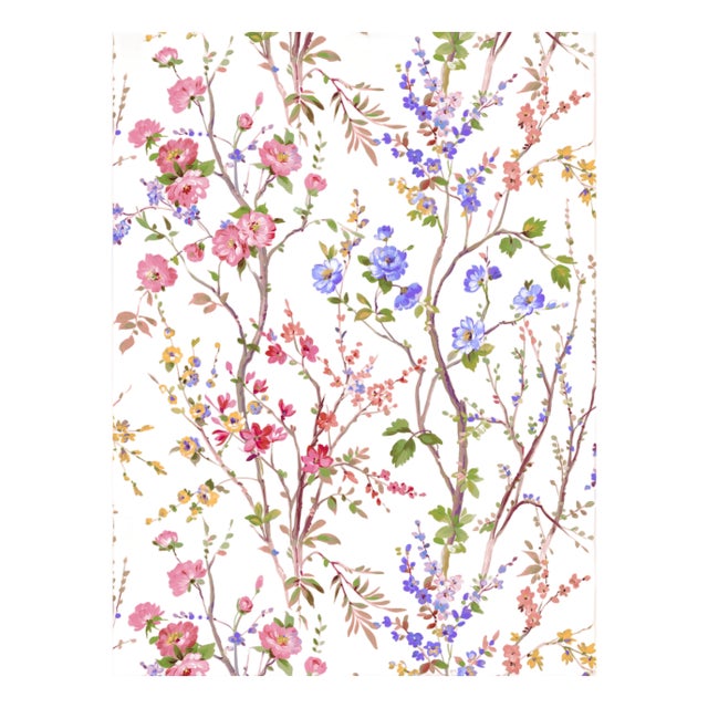 Sample - The House of Scalamandré Potpourri Wallpaper, Cameo Rose For Sale