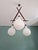 Scandinavian Chandelier in Teak and White Opaline Glass, 1960s For Sale - Image 10 of 18