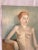 Mid Century French Life Size Figurative Nude Lady Female Portrait Original Oil Painting Attributed to Jose Vilato Ruiz Fin (1916-1969). For Sale - Image 4 of 12