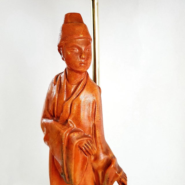 1960s Lamp Pair by Borghese 1960s Signed & Restored - New Shades For Sale - Image 5 of 18
