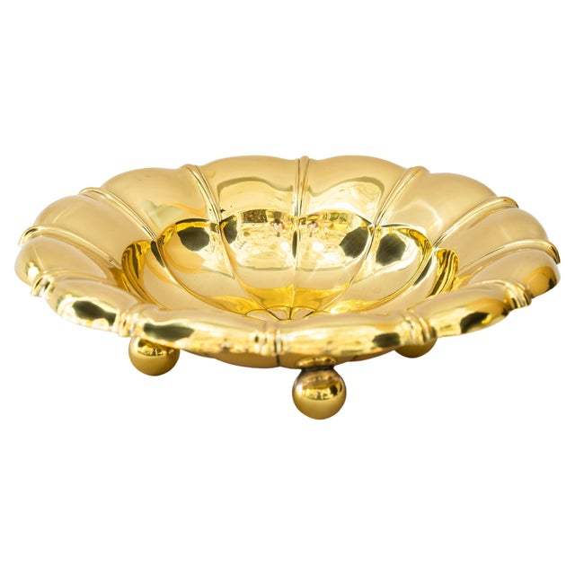 Metal Art Deco Brass Fruit Bowl, Vienna, 1920s For Sale - Image 7 of 7