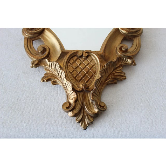 Gold Italian Rococo Style Gilt Molded Wall Mirrors-A Pair For Sale - Image 8 of 10