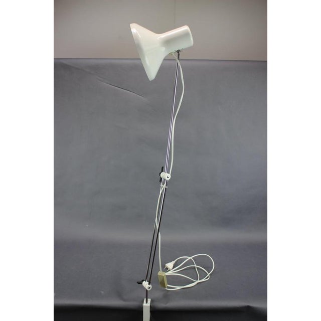 Vintage White Clip-on Adjustable Lamp attributed to Hurka for Napako, Czechoslovakia, 1970s For Sale - Image 3 of 14