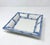 A ceramic tray hand-painted in Italy to resemble woven bamboo fretwork, with visible brushstrokes rather than a printed...