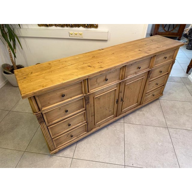 Antique Apothecary Shop Cabinet in Softwood For Sale - Image 10 of 11