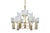Vintage Brass and Crystal 9-Light Chandelier by Gaetano Sciolari for Sciolari, 1970s, in Good conditions. Designed 1970 to...