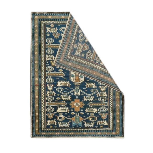 Antique Shirvan Perpedil Rug 3'2'' x 4' For Sale - Image 4 of 11