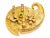 Art Deco Late 19th Century 14K Yellow Rose Green Gold Diamond Garnet Brooch Pin Antique Estate For Sale - Image 3 of 4