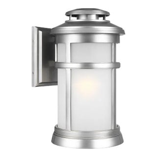 Sean Lavin By Visual Comfort Studio Newport Medium Lantern in Painted Brushed Steel For Sale