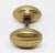 Traditional Antique Cast Brass Pair of Oval Door Knobs For Sale - Image 3 of 4