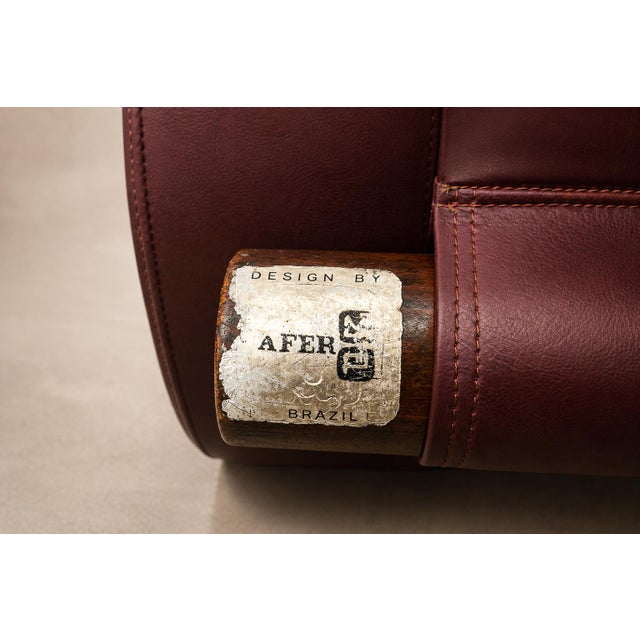 Mp-113 Lounge Chair With Ottoman in Original Faux Leather by Percival Lafer, Brasil, 1970s For Sale In New York - Image 6 of 18