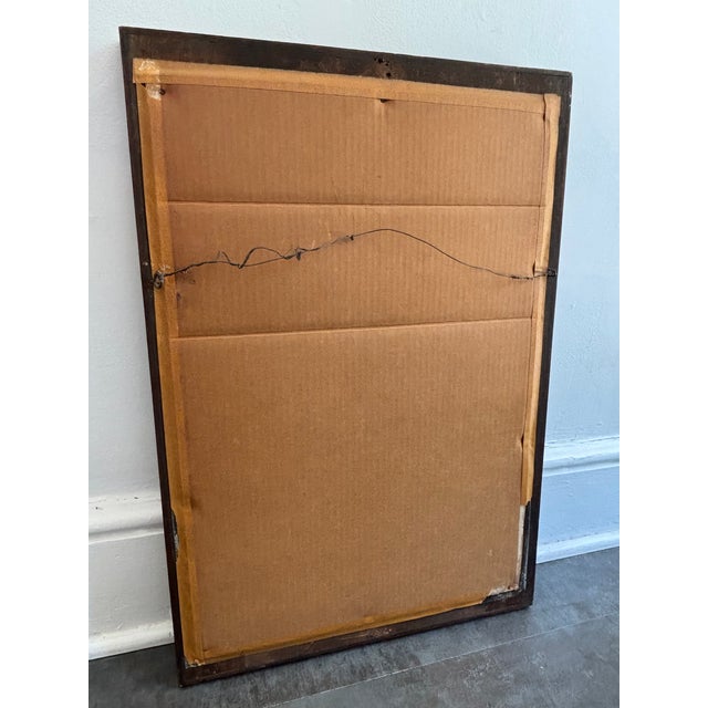 Antique Handmade Mirror With Flame Mahogany Veneer For Sale - Image 6 of 7