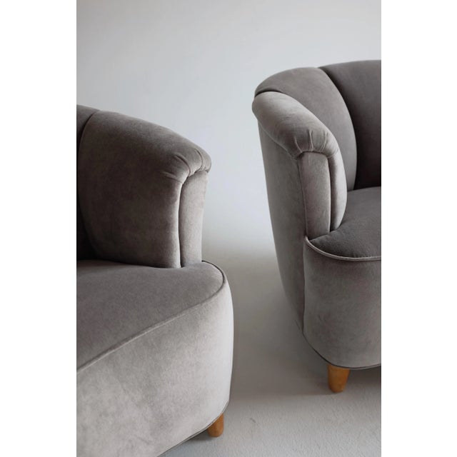Otto Schultz Vintage Swedish Modern Lounge Chairs in the Style of Otto Schulz - a Pair For Sale - Image 4 of 9