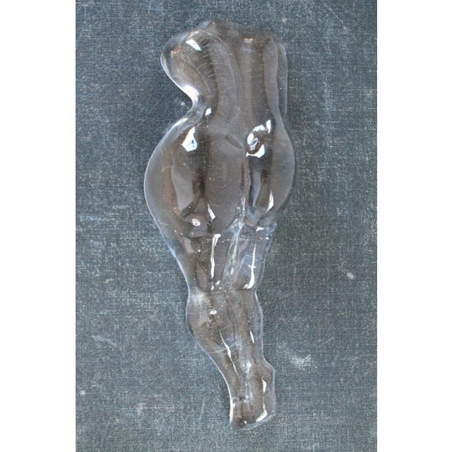 Vintage Nude Female Glass Art Paperweight or Decorative Object For Sale - Image 9 of 12