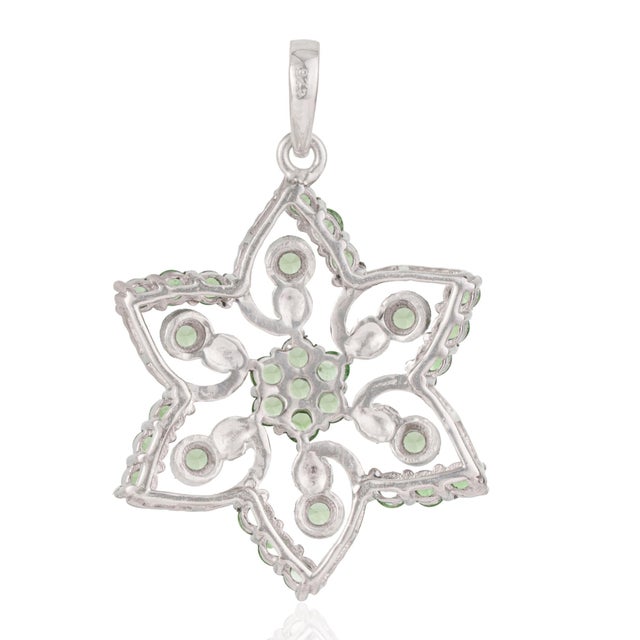 Not Yet Made - Made To Order Art Nouveau Inspired 1.25 Ct Tsavorite Openwork Floral Pendant by Carat&Her For Sale - Image 5 of 14