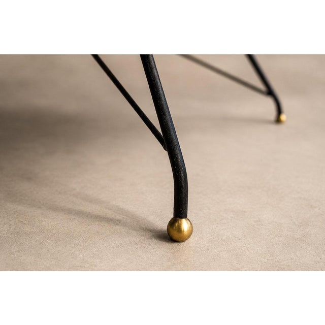 Brazilian Modern “Concha” Armchairs in Iron and Dedar's Blue Mohair, Carlo Hauner, Brazil, 1950s — Lot 83C For Sale - Image 15 of 18