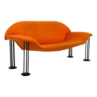 Orange Sofa by Burkhard Vogtherr for Hain & Tohme, 1980s For Sale