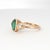 14k Gold Ring With Natural Diamond and Trillion-Cut Emerald, New For Sale - Image 12 of 18