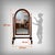 Large Empire Style Mirror in Mahogany with Cheval Glass, 1800s For Sale - Image 14 of 15