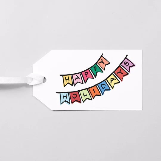 Contemporary Dear Annabelle Festive Happy Holidays Gift Tags - Set of 12 For Sale - Image 3 of 4