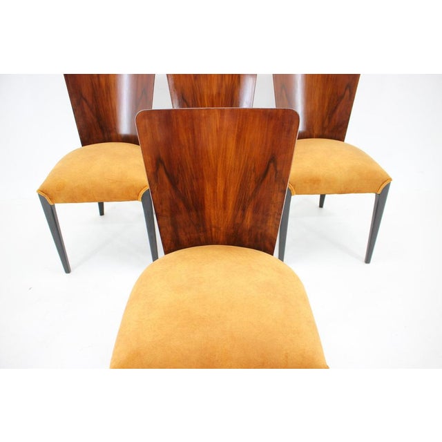 Vintage H-214 Dining Chairs by Jindrich Halabala for Up Závody, 1950s, Set of 4 For Sale - Image 12 of 18