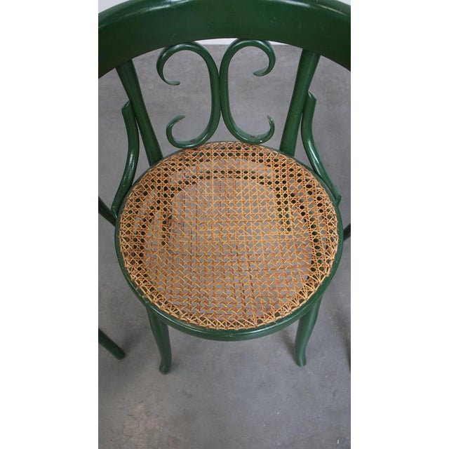 Vintage Bistro Chairs with Matted Wicker Seats, Set of 2 For Sale - Image 5 of 12