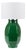 Matthew Izzo Home Mae Kelly Green Ceramic Table Lamp With White Linen Drum Shade For Sale