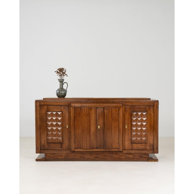 Wood 19th Century France Art Deco Tan Wood Credenzas & Sideboards For Sale - Image 7 of 11