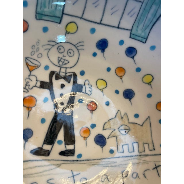 2010s Fabulously Quirky Wallyware Art Pottery Bowl. Poor Wally!! For Sale - Image 5 of 8