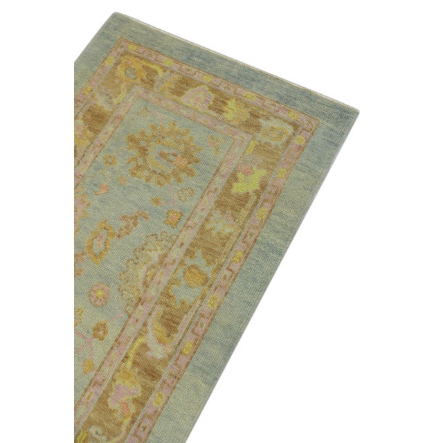 Early 21st Century Modern Turkish Oushak Rug 3'2" x 4'11" For Sale - Image 5 of 6