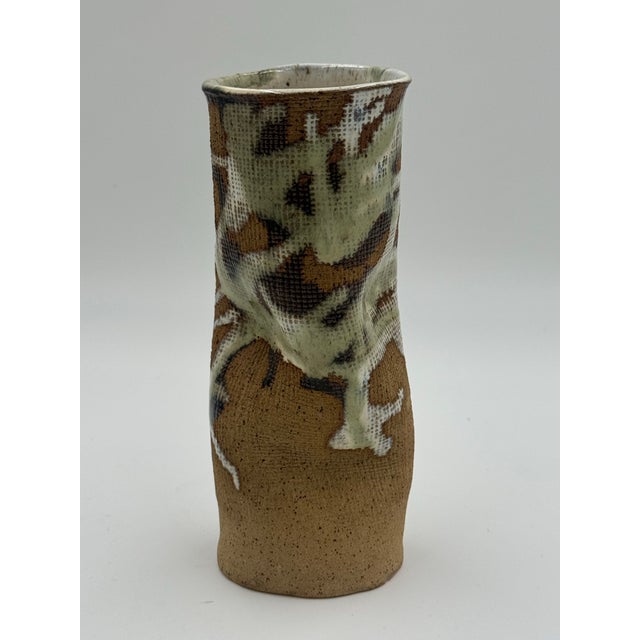 1980's Vintage Textured Studio Pottery Vase