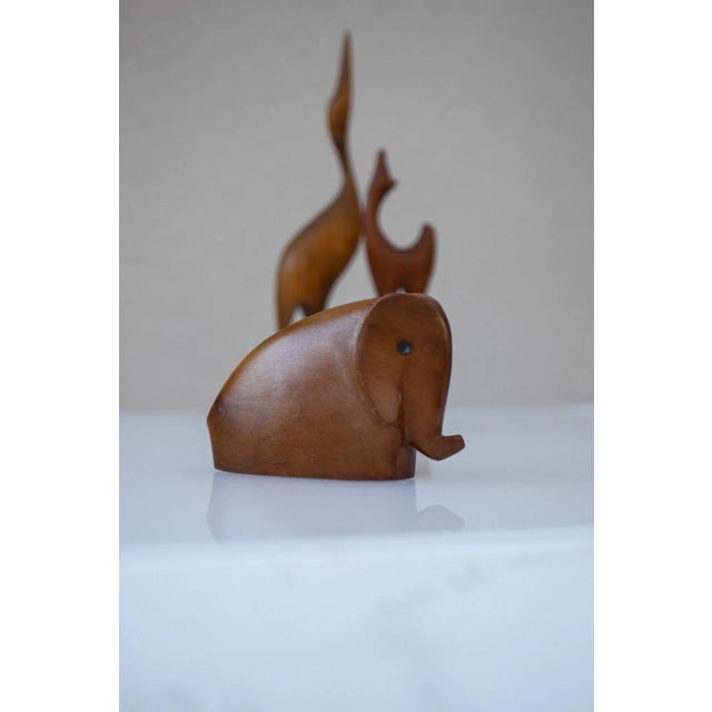Mid-Century Modern Mid-Century Scandinavian Modern Carved Teak Elephant Figurine, Denmark For Sale - Image 3 of 12