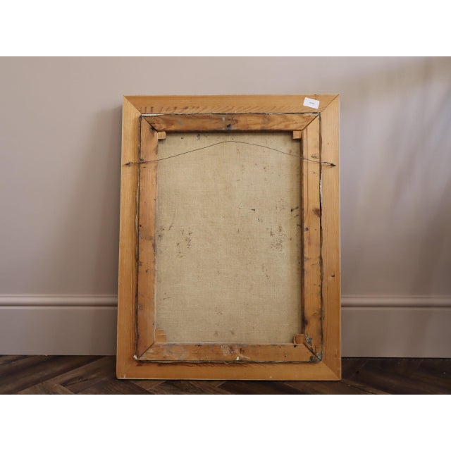 Mid-Century Modern 'Presence in Shadow' Vintage Original Abstract Figurative Oil Painting, Framed For Sale - Image 12 of 12